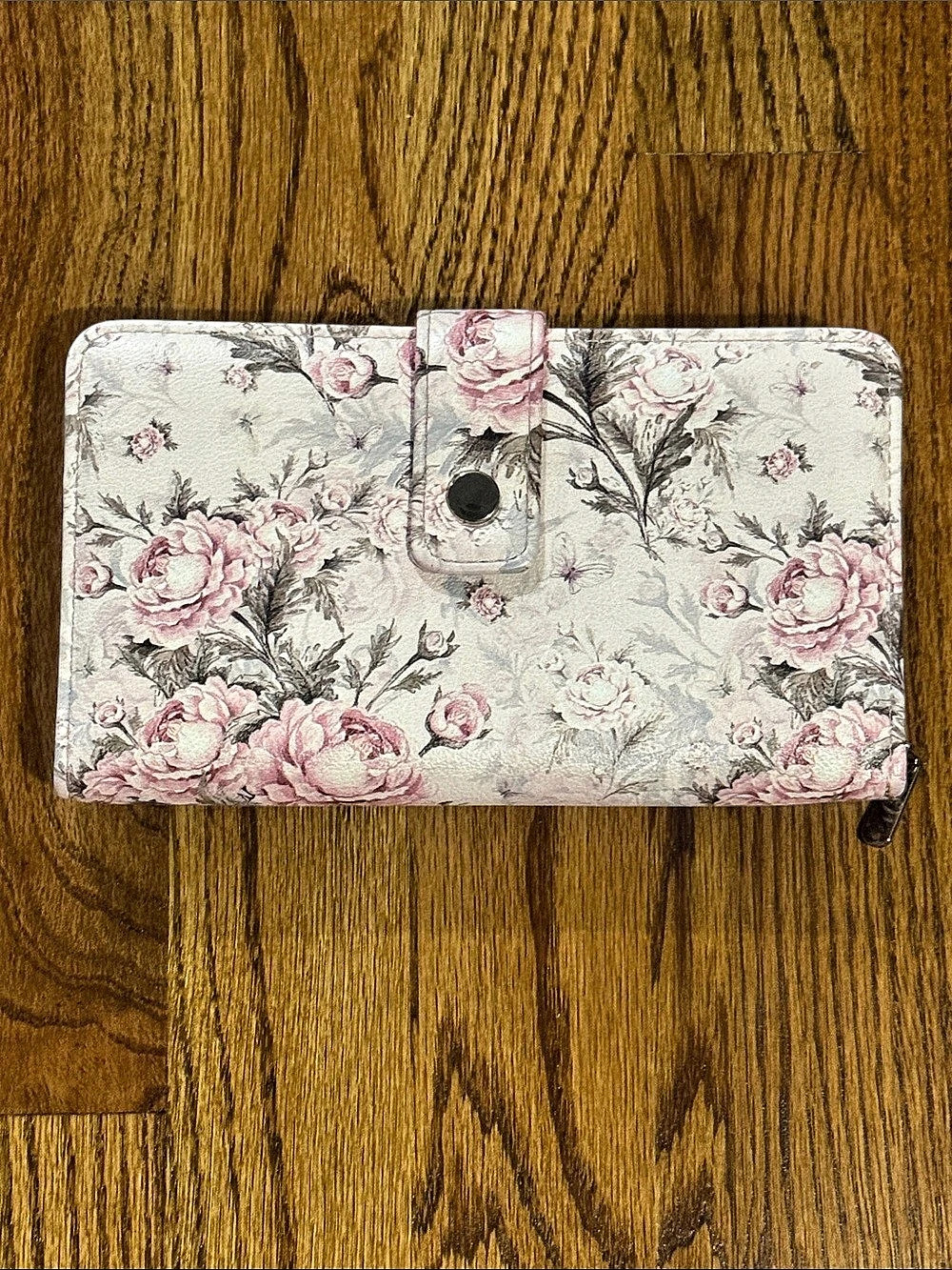 Floral Wallet in Pink & White
